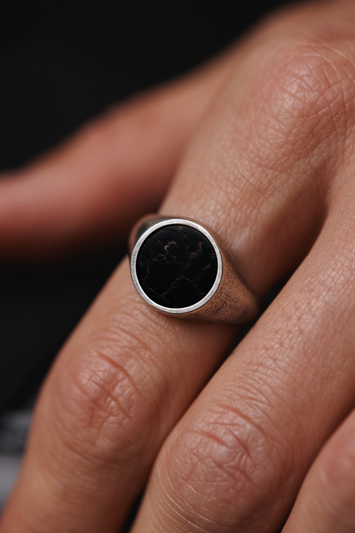 Onyx Ring - Black Marble